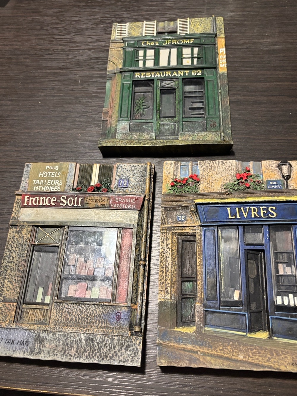 Blue 'LIVRES' Bookshop Wall Plaque